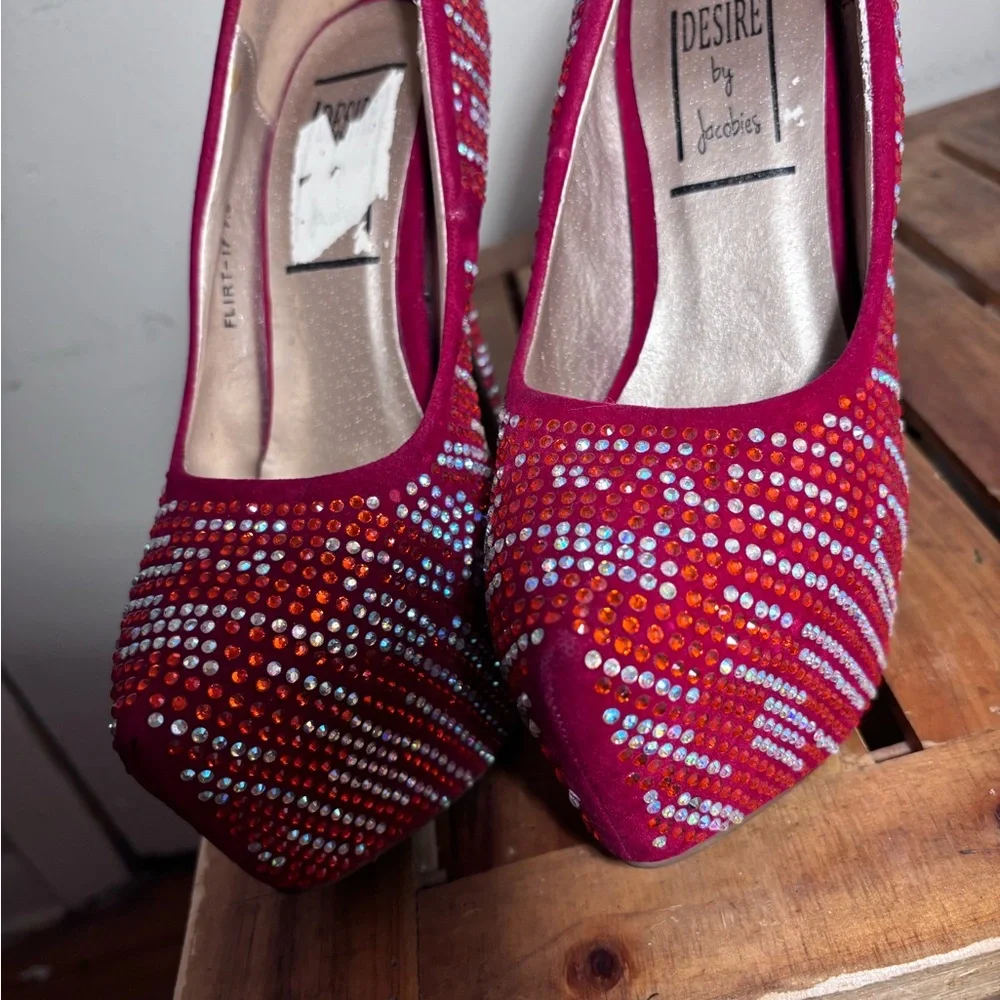 Desire by Jacobies Studded Stiletto Platform Heels